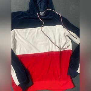 Navy, White, and Red Sweater